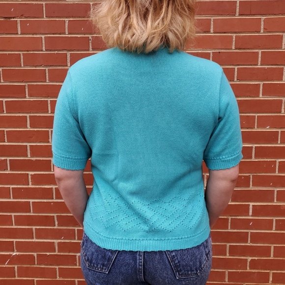 Vintage Short-Sleeve Cardigan by Southern Lady - Picture 3 of 4